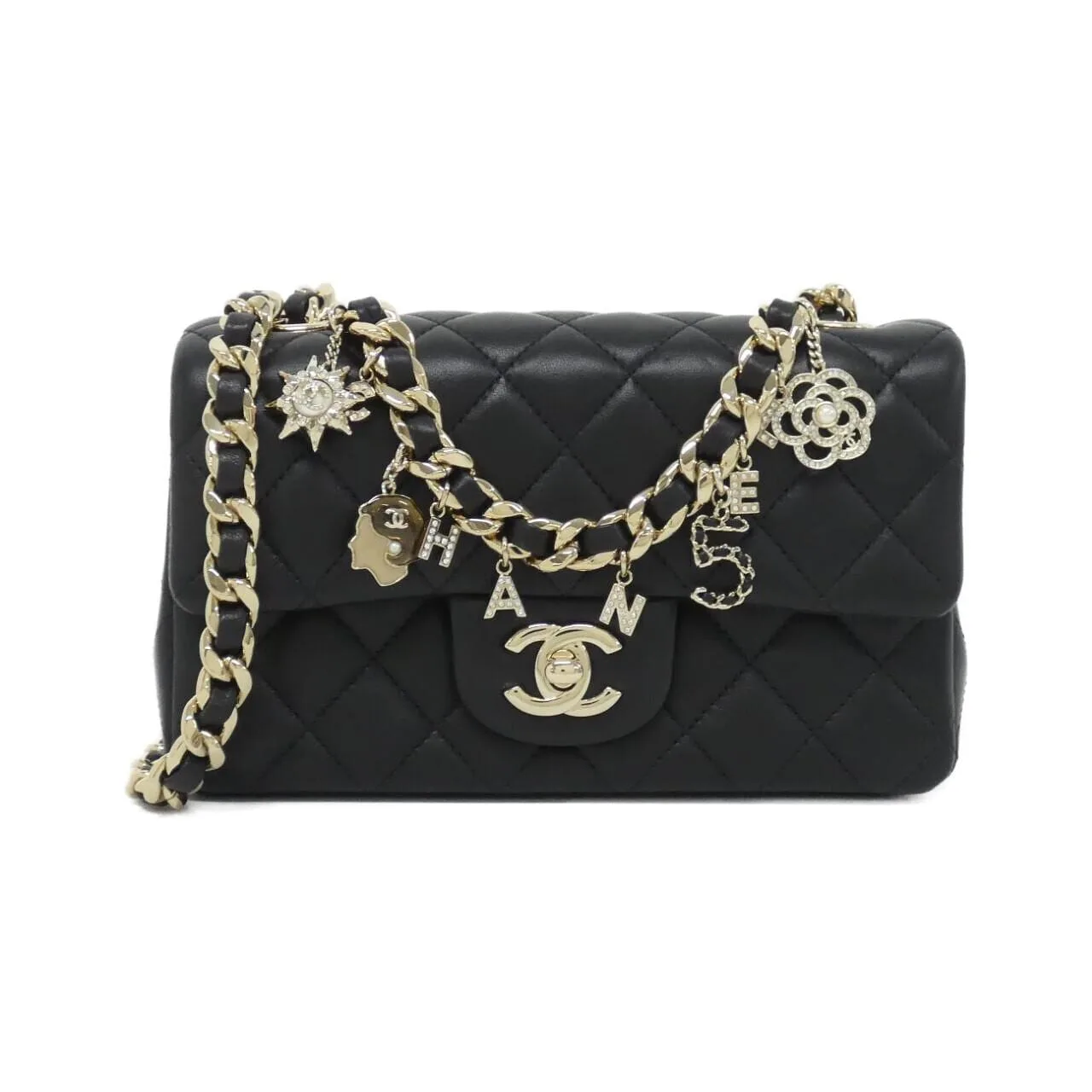 CHANEL AS2326 Shoulder Lambskin Black