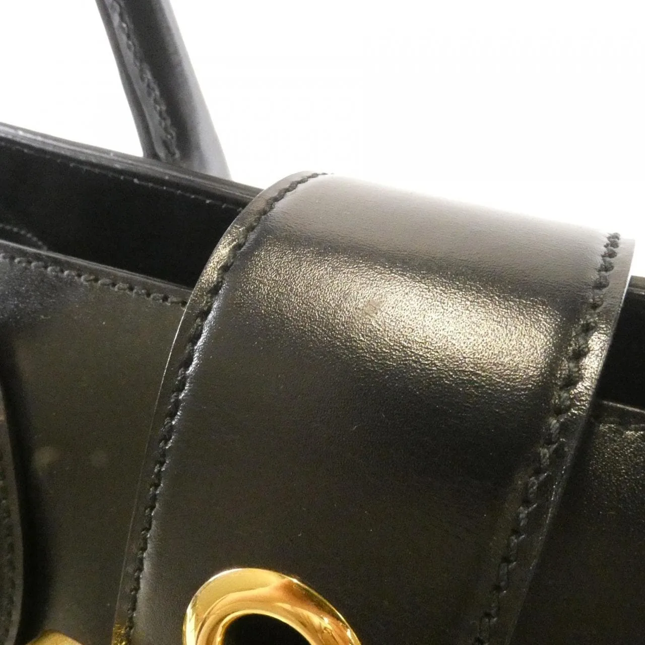 GUCCI Bamboo Shopper 323652 BNN0T 手提包 皮革 黑色 皮革 中古品A - 縮圖 5