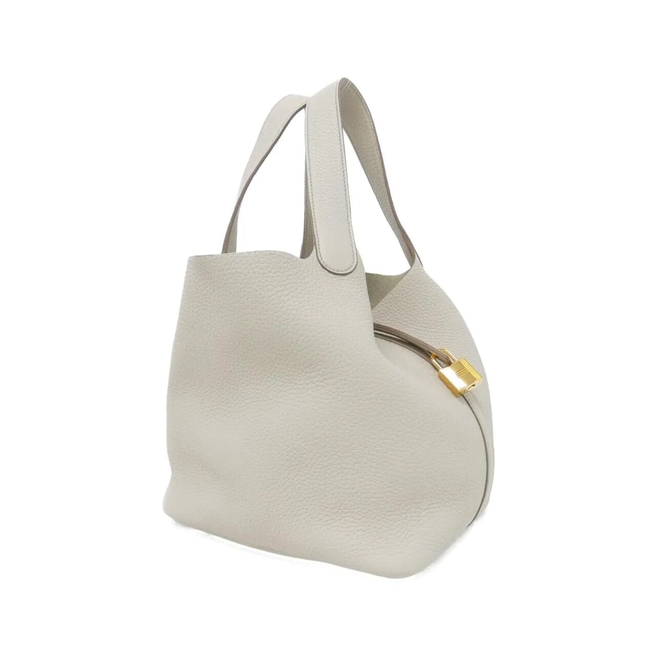 HERMES Picotin 060991CC Handbag Clemence Black