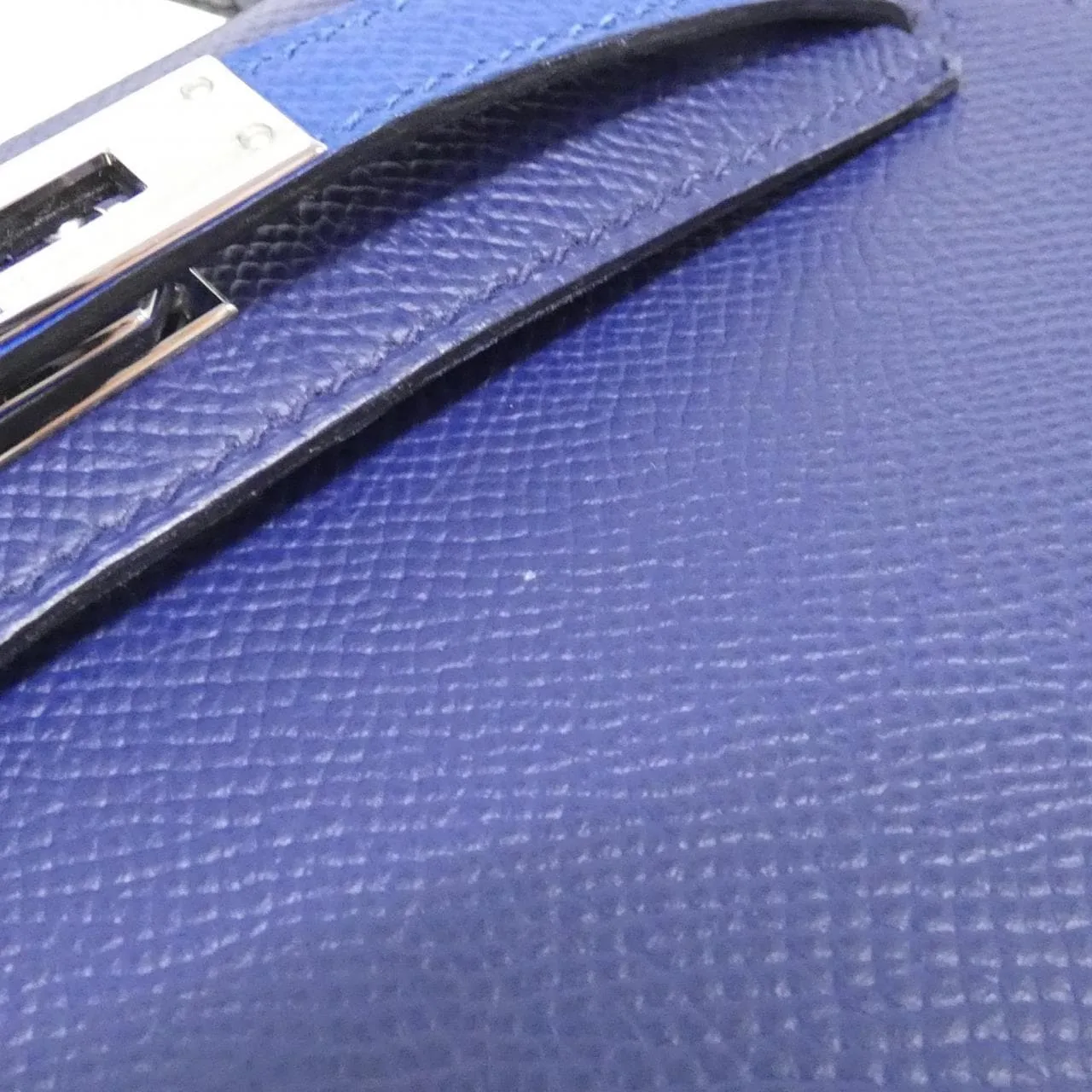 HERMES Kelly 082732CK Handbag Epsom Black Epsom Leather Rank A - Thumbnail 4