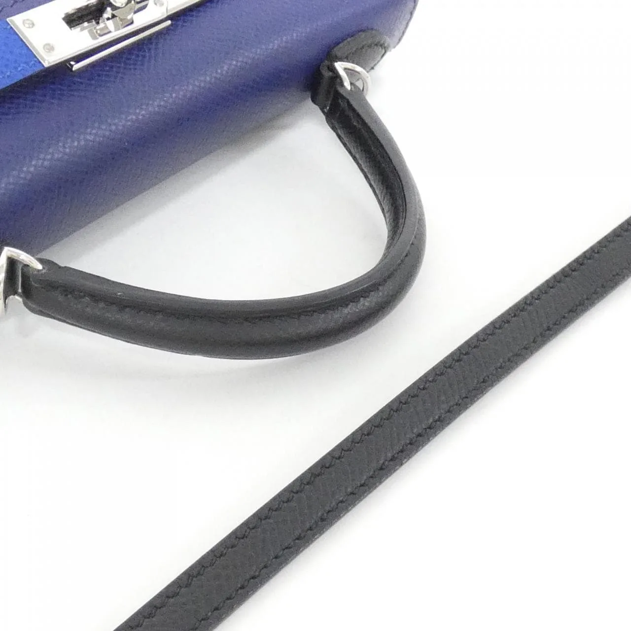 HERMES Kelly 082732CK Handbag Epsom Black Epsom Leather Rank A - Thumbnail 7