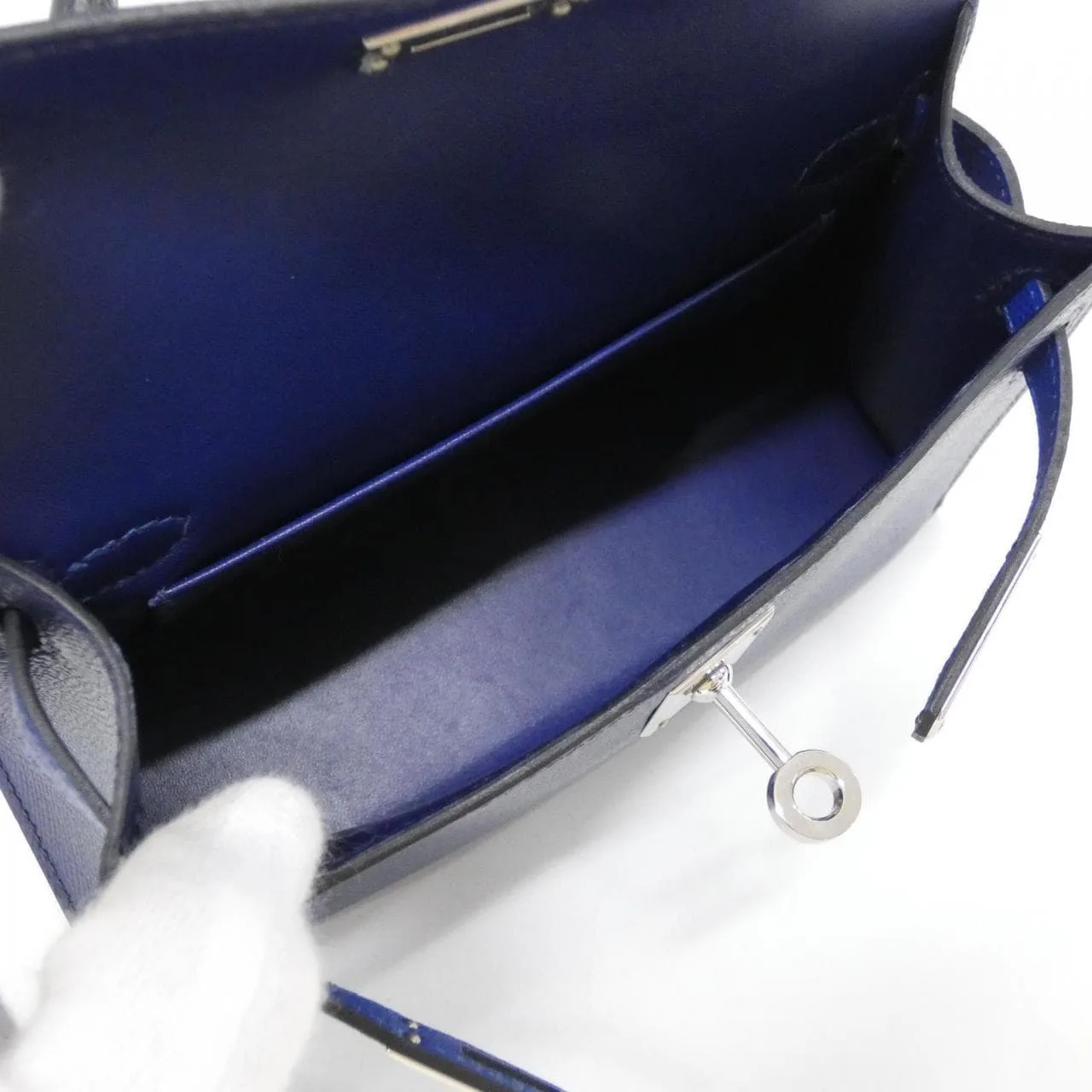 HERMES Kelly 082732CK Handbag Epsom Black Epsom Leather Rank A - Thumbnail 8