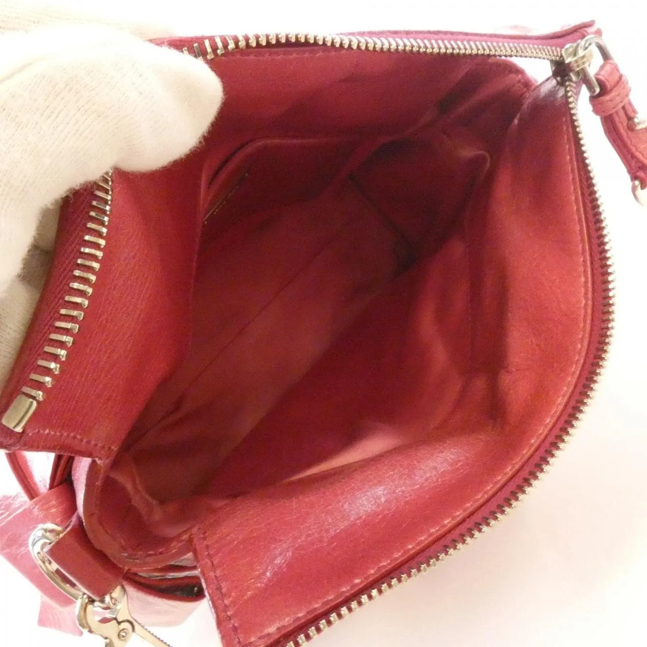 MIU MIU RT0438 手袋 粉色 中古品A - 縮圖 7