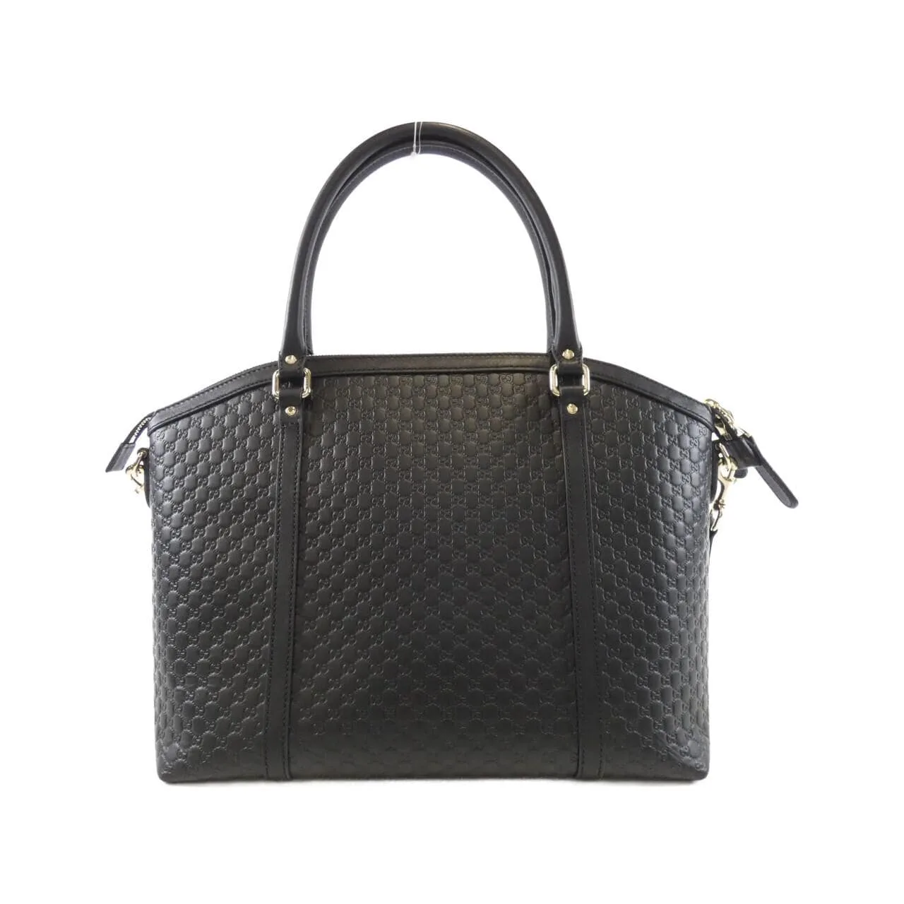 GUCCI GG Supreme 449657 BMJ1G 手提包 皮革 黑色 皮革 中古品A - 縮圖 2