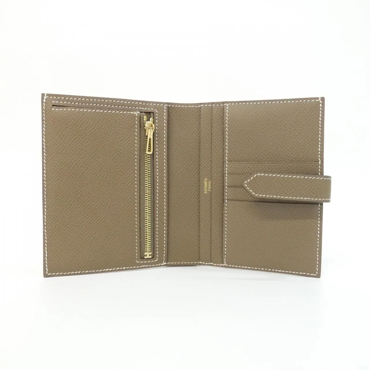 HERMES 039790CC Wallet Epsom Etoupe Epsom Leather Rank A - Thumbnail 3