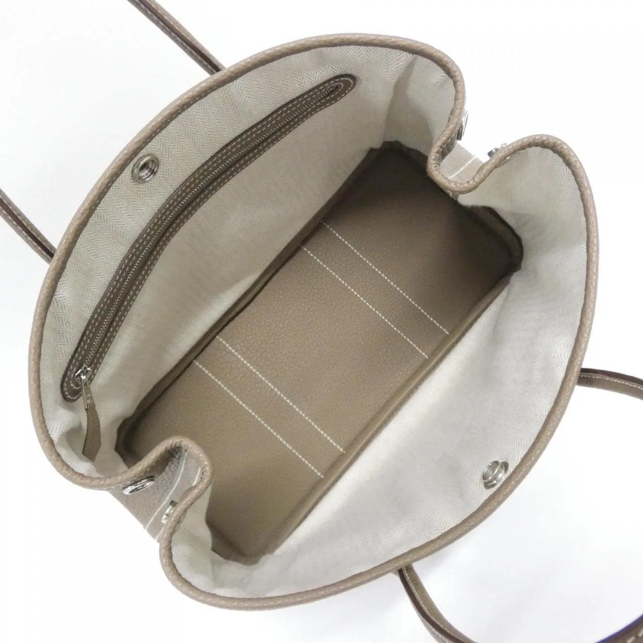 HERMES Garden Party 051568CK Tote Etoupe Rank A - Thumbnail 5