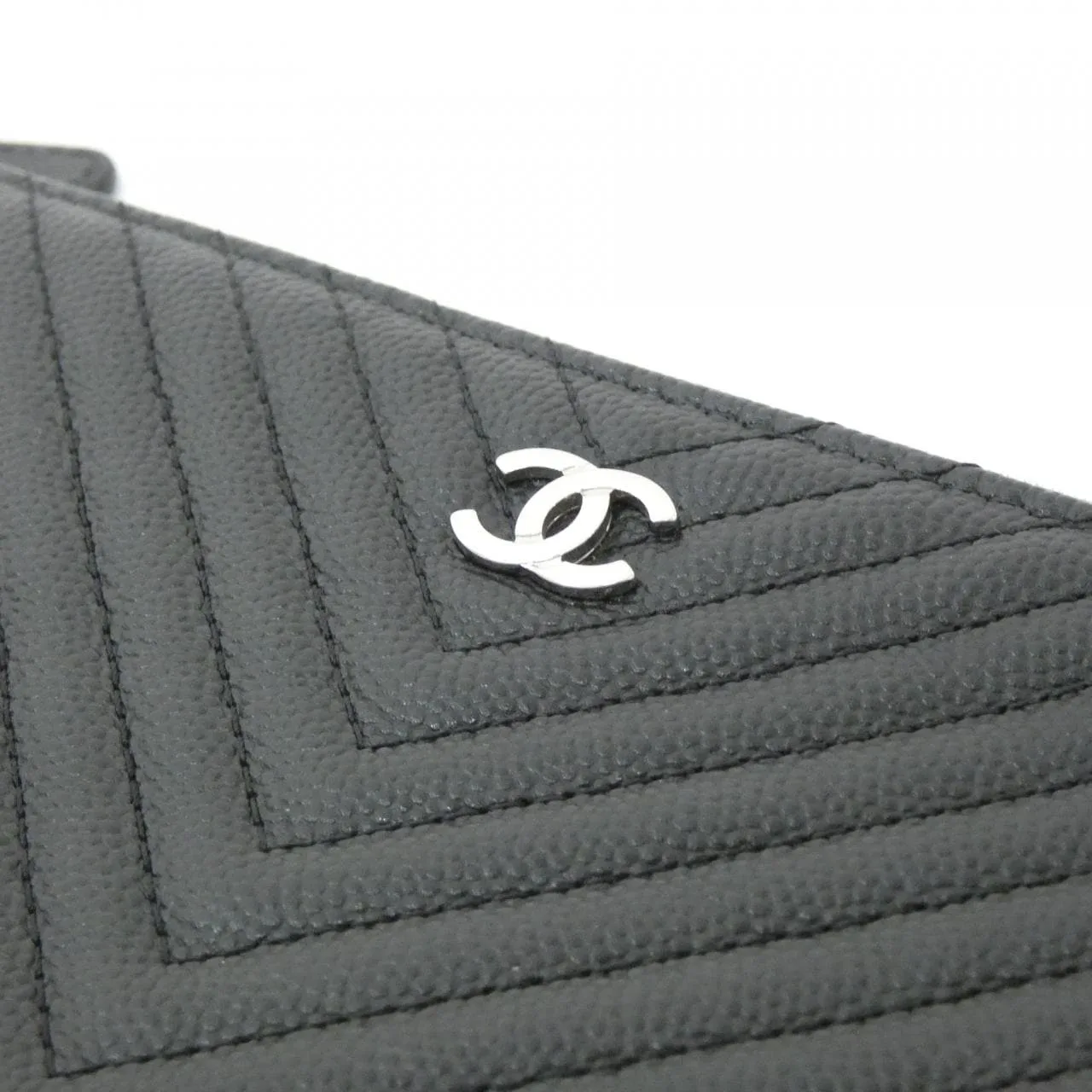 CHANEL Timeless Classic 82199 Pouch Grained Calfskin Black Grained Calfskin Rank A - Thumbnail 4
