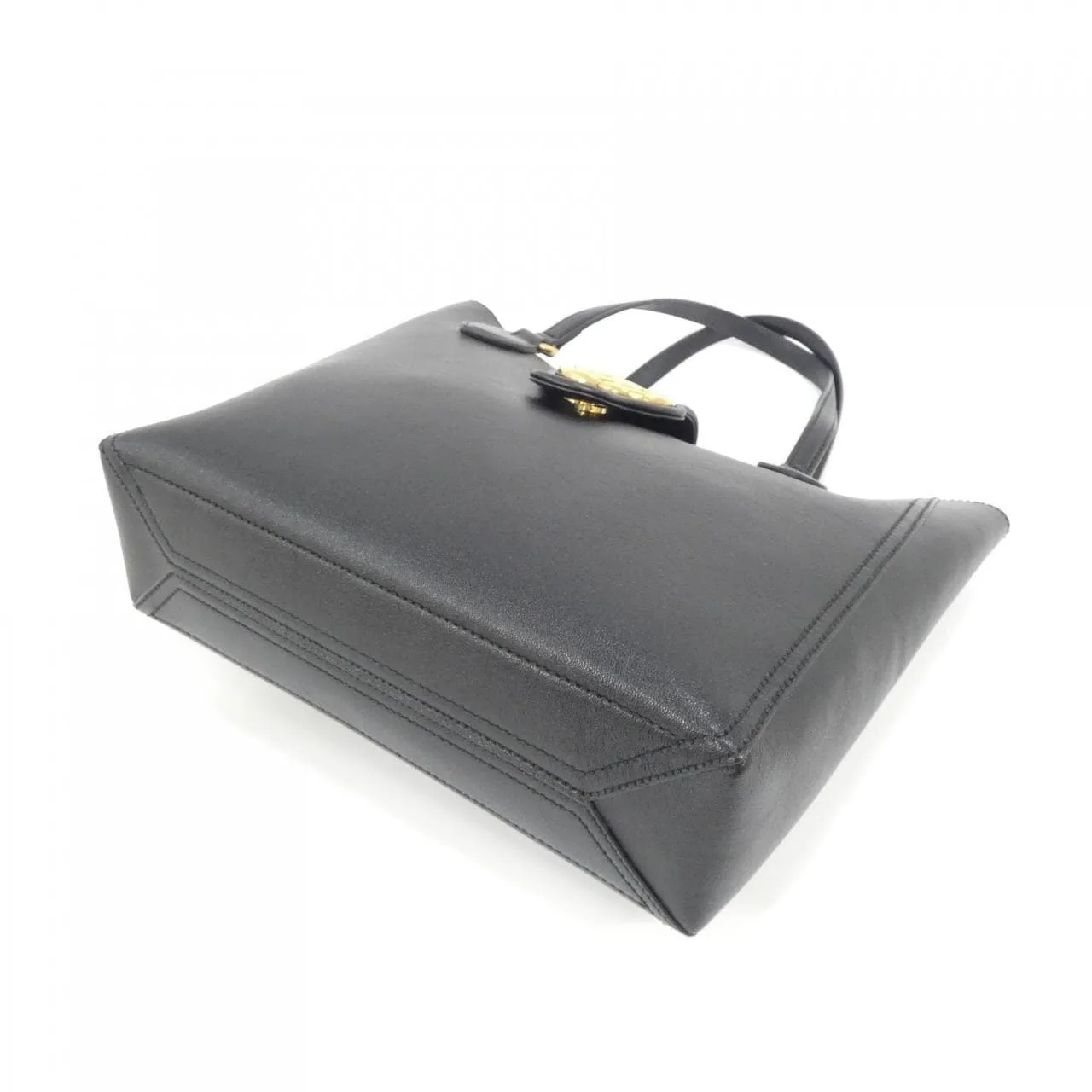 GUCCI 652680 1U10T 手提包 皮革 黑色 皮革 中古品A - 縮圖 3