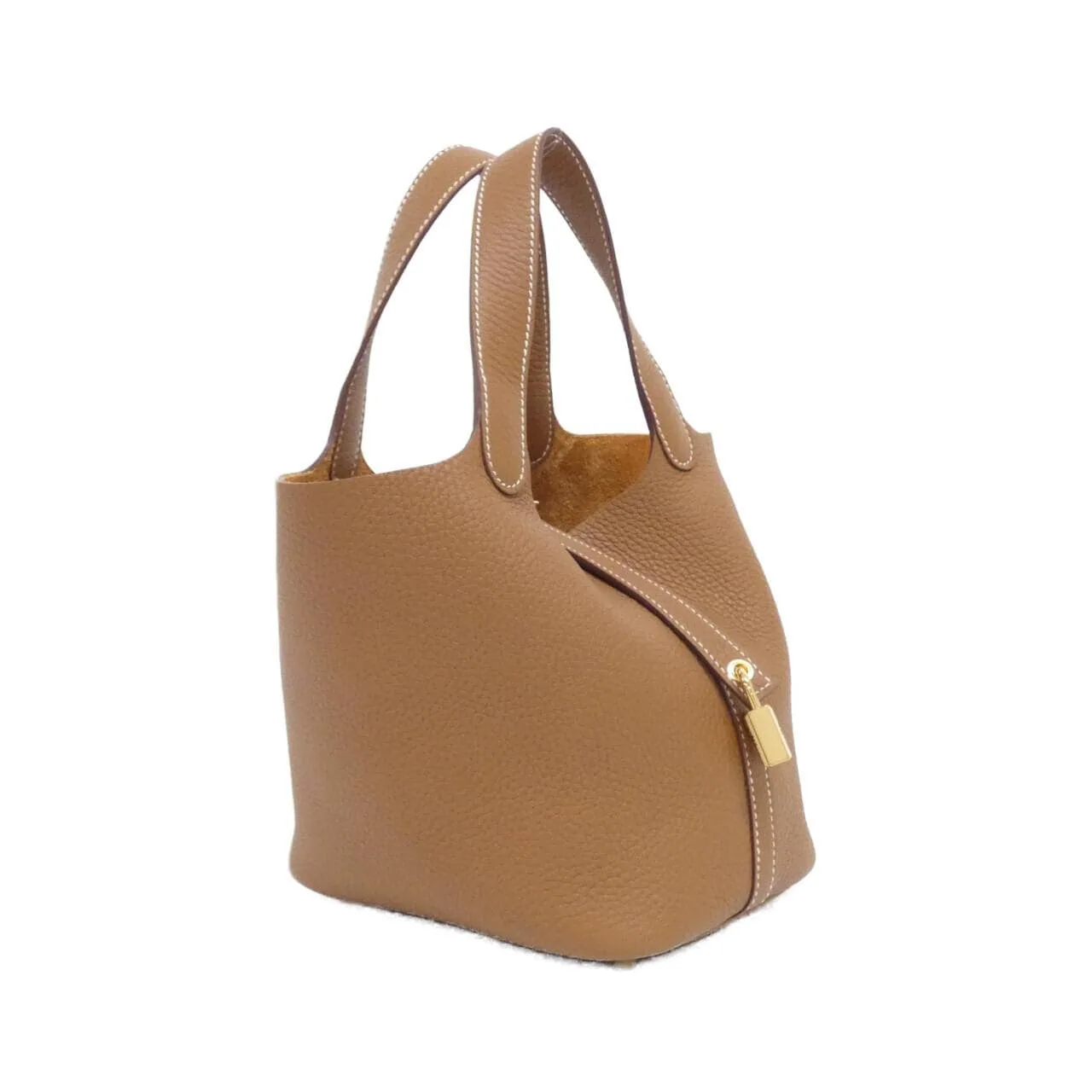 HERMES Picotin 056289CC Handbag Clemence Gold