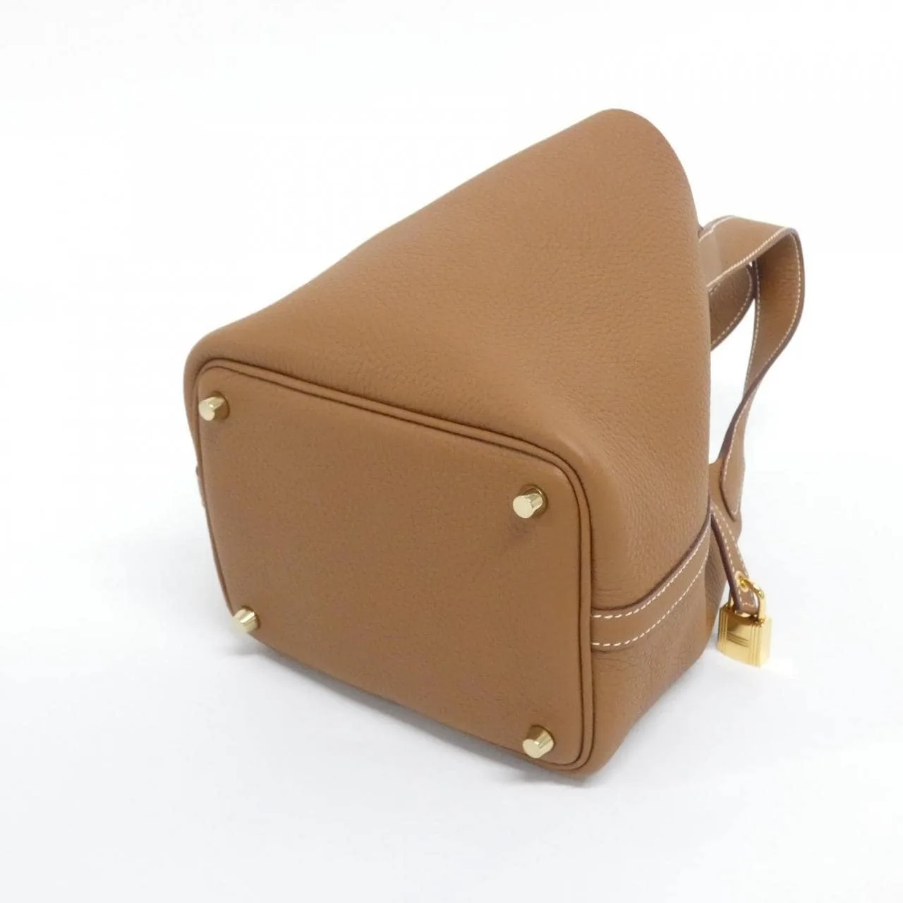 HERMES Picotin 056289CC Handbag Clemence Gold Clemence Leather Rank A - Thumbnail 2