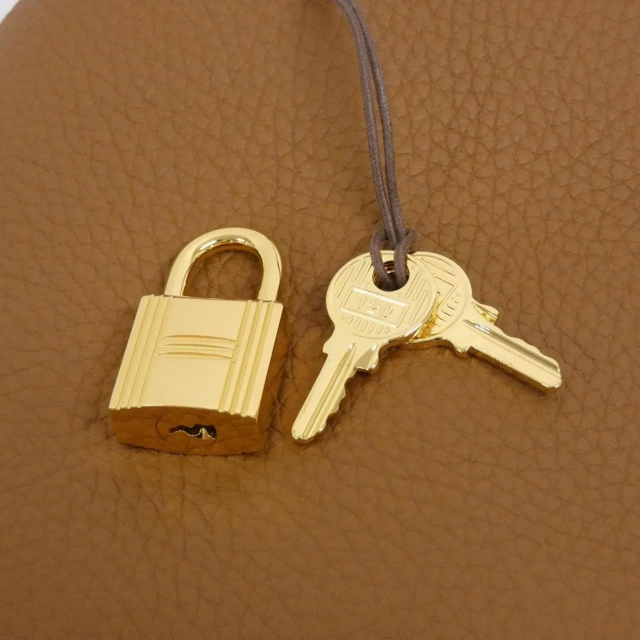 HERMES Picotin 056289CC Handbag Clemence Gold Clemence Leather Rank A - Thumbnail 4