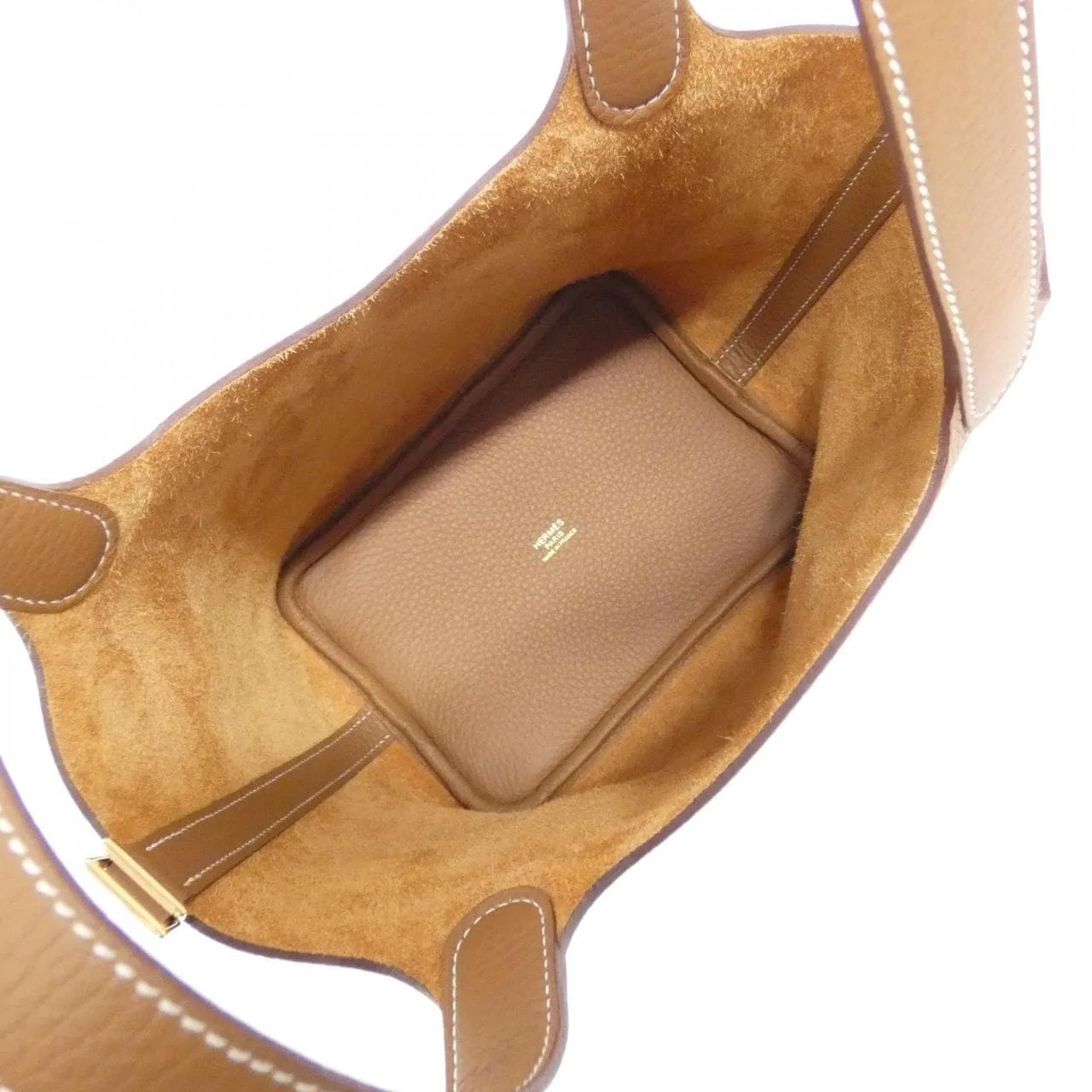 HERMES Picotin 056289CC Handbag Clemence Gold Clemence Leather Rank A - Thumbnail 6