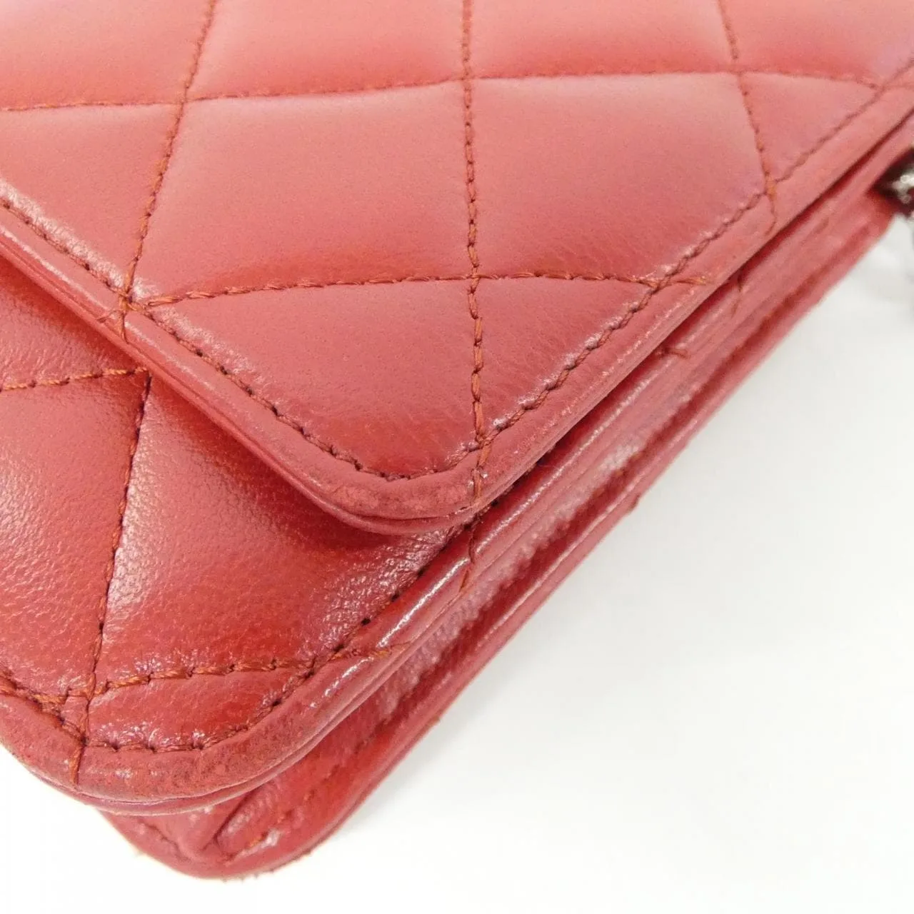 CHANEL Timeless Classic 33814 Wallet Lambskin Red Lambskin Rank A - Thumbnail 5