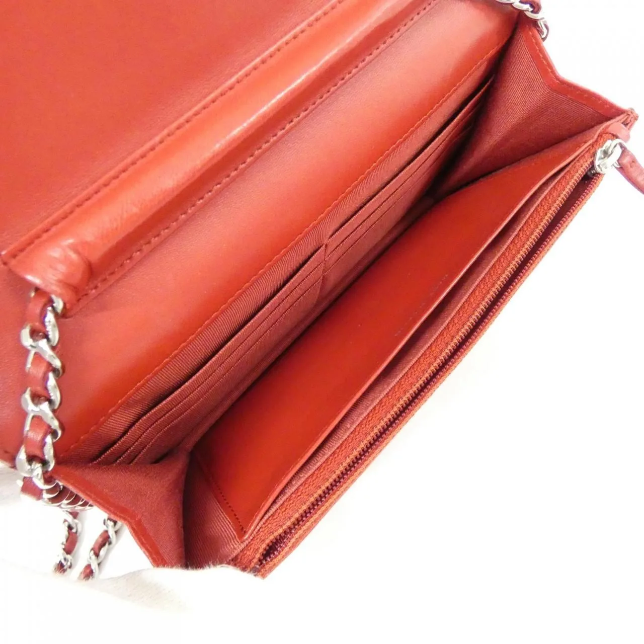 CHANEL Timeless Classic 33814 Wallet Lambskin Red Lambskin Rank A - Thumbnail 9