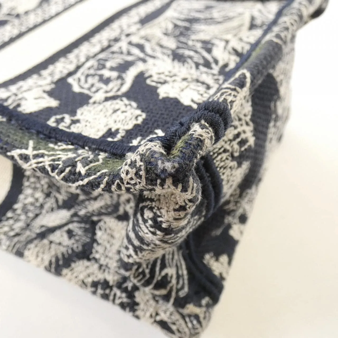 DIOR Book Tote S5555CRGO Tote Canvas Blue Canvas Rank A - Thumbnail 3
