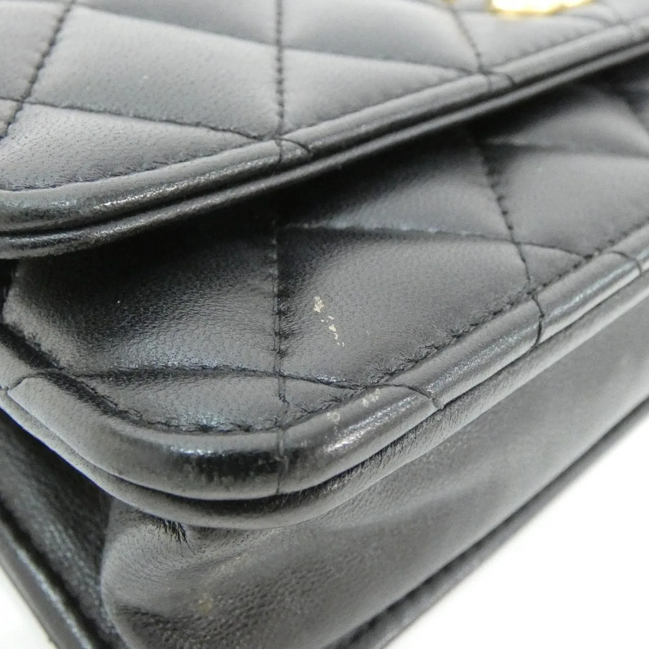 CHANEL Timeless Classic AP1450 Wallet Lambskin Black Lambskin Rank B - Thumbnail 4