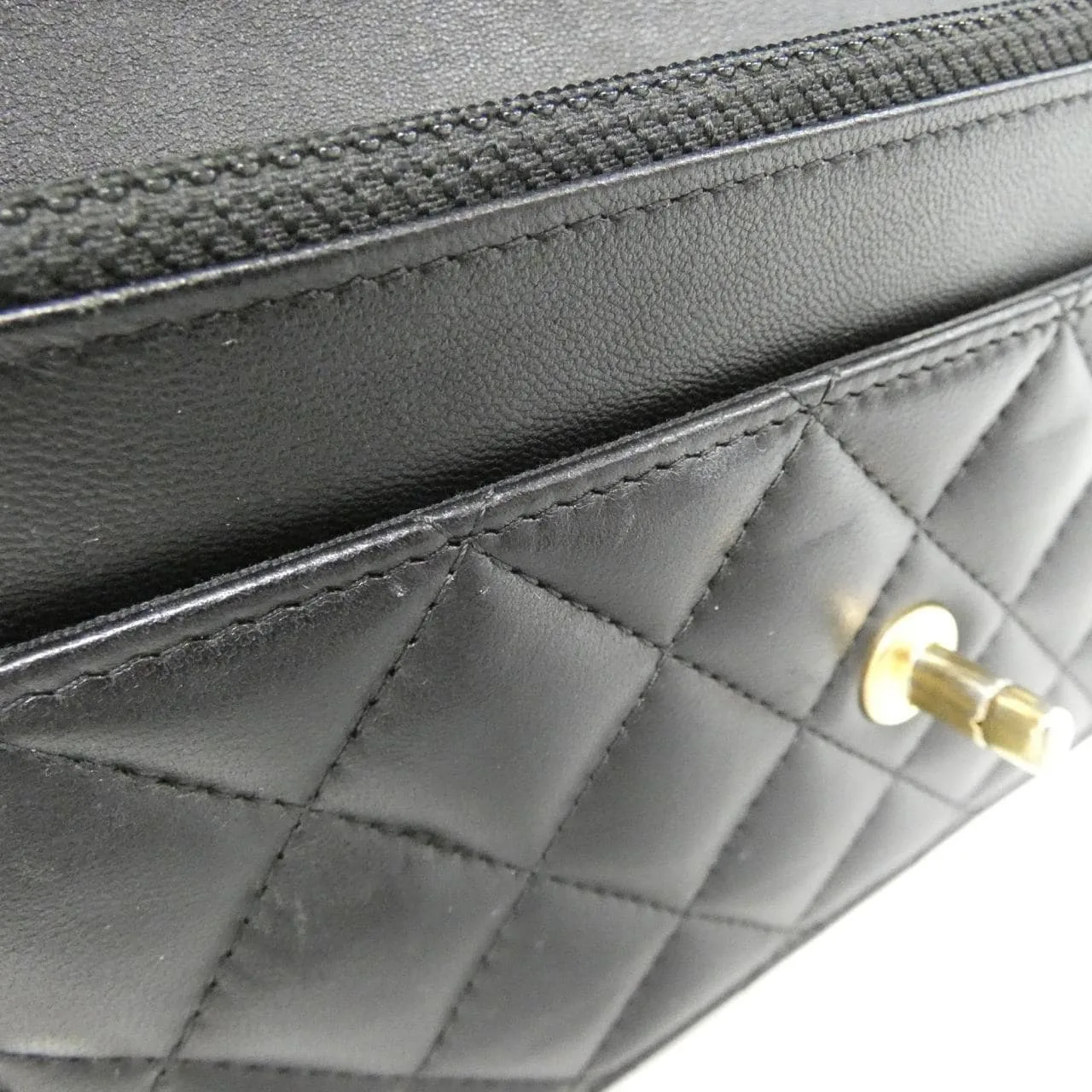 CHANEL Timeless Classic AP1450 Wallet Lambskin Black Lambskin Rank B - Thumbnail 9