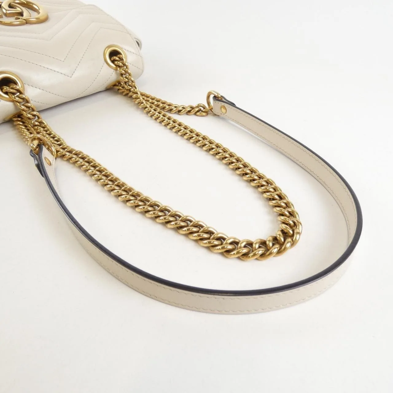 GUCCI GG Marmont 739682 AABZC 肩背包 皮革 黑色 皮革 中古品B - 縮圖 8