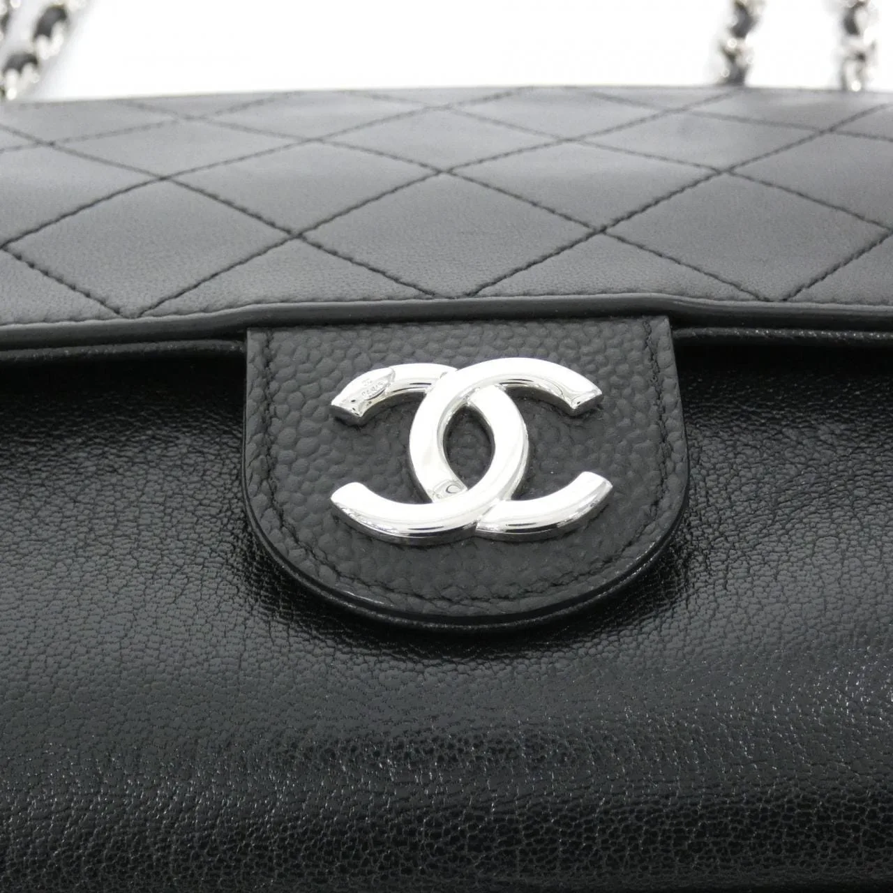 CHANEL Shoulder Caviar Leather Black Caviar Leather Rank A - Thumbnail 8