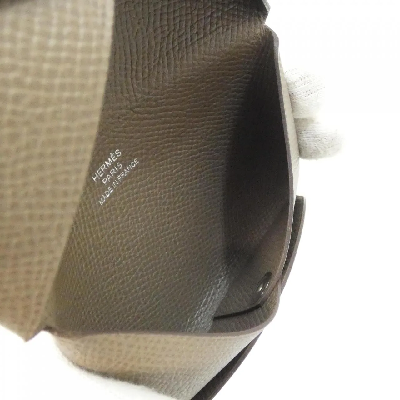 HERMES 044164CK Card Case Epsom Etoupe Epsom Leather Rank A - Thumbnail 4