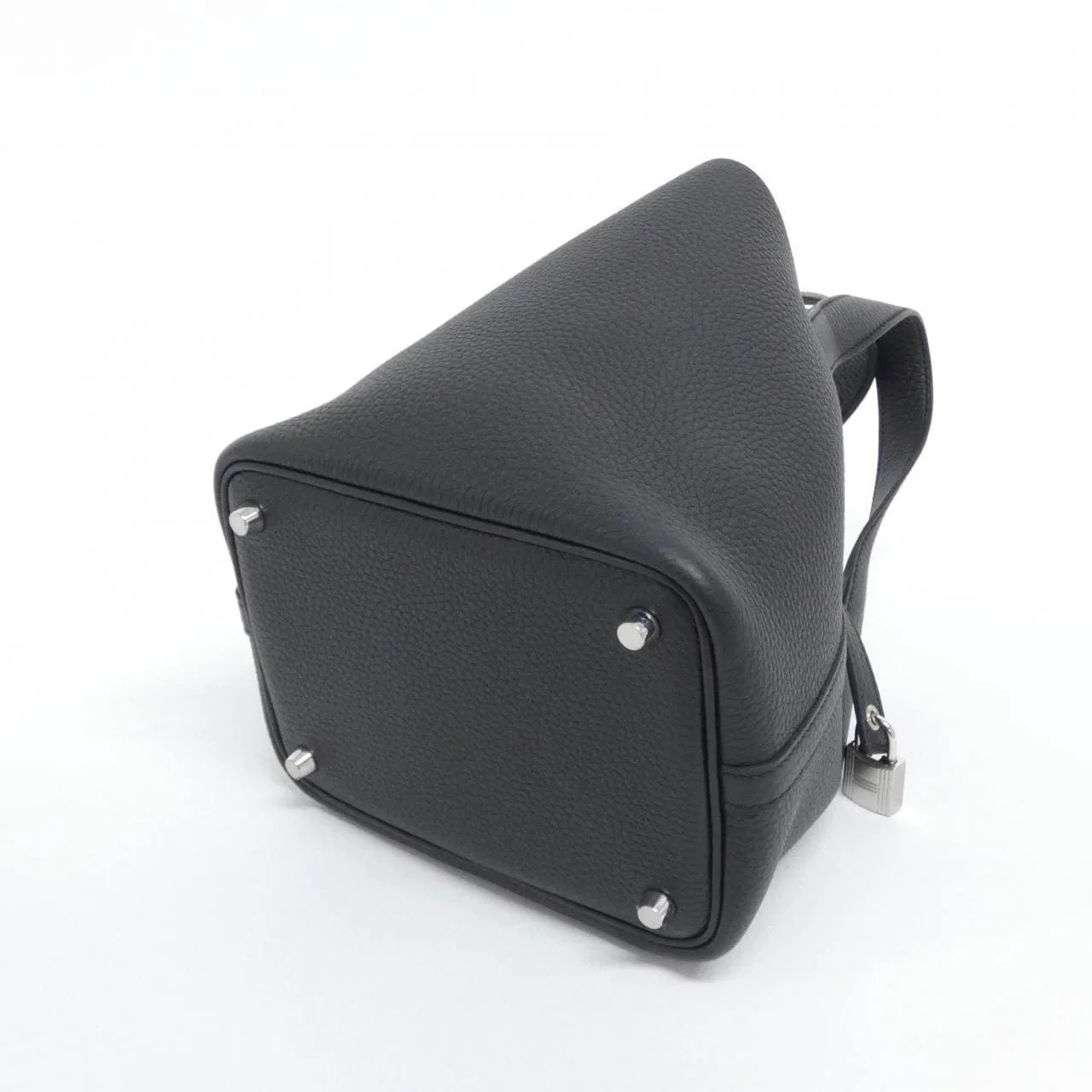 HERMES Picotin 056289CK Handbag Clemence Black Clemence Leather Unused - Thumbnail 2