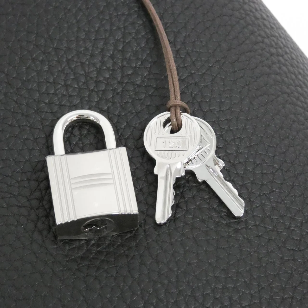 HERMES Picotin 056289CK Handbag Clemence Black Clemence Leather Unused - Thumbnail 3