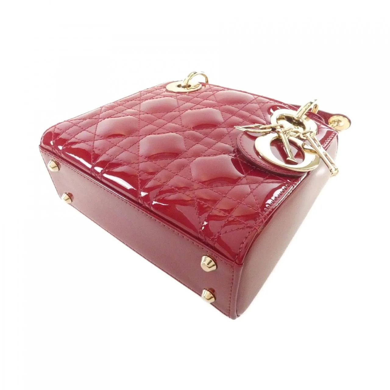 DIOR Lady Dior M0505OWCB Handbag Patent Leather Black Patent Leather Rank A - Thumbnail 3