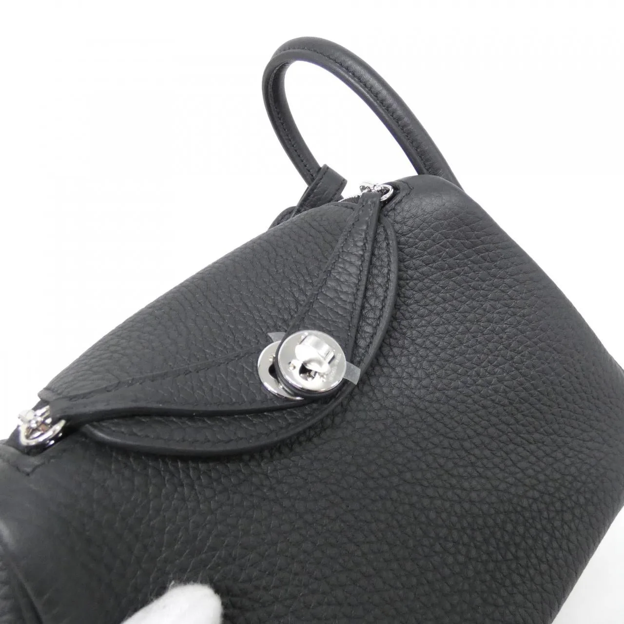 HERMES Lindy 085956CK Shoulder Clemence Black Clemence Leather Unused - Thumbnail 4