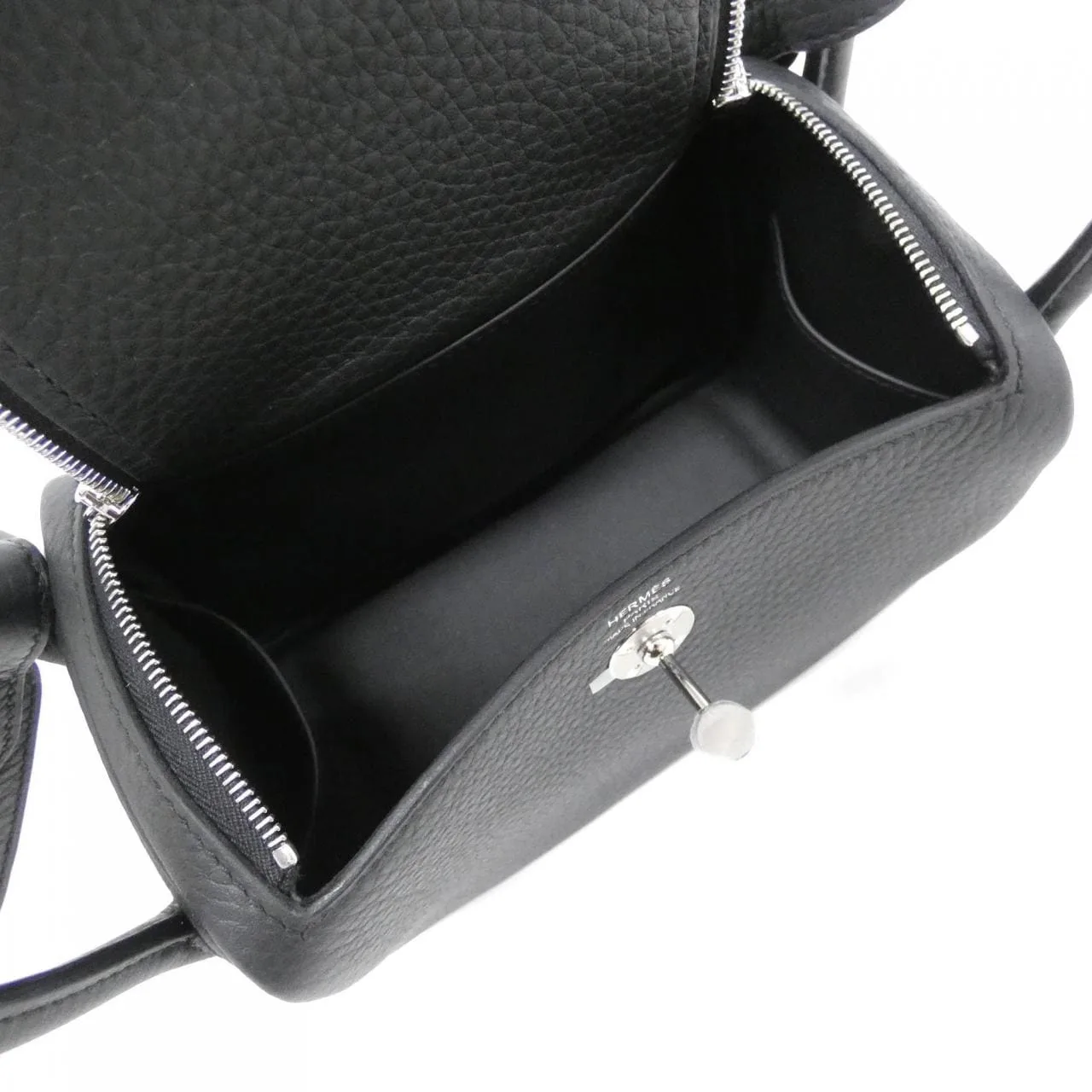 HERMES Lindy 085956CK Shoulder Clemence Black Clemence Leather Unused - Thumbnail 6