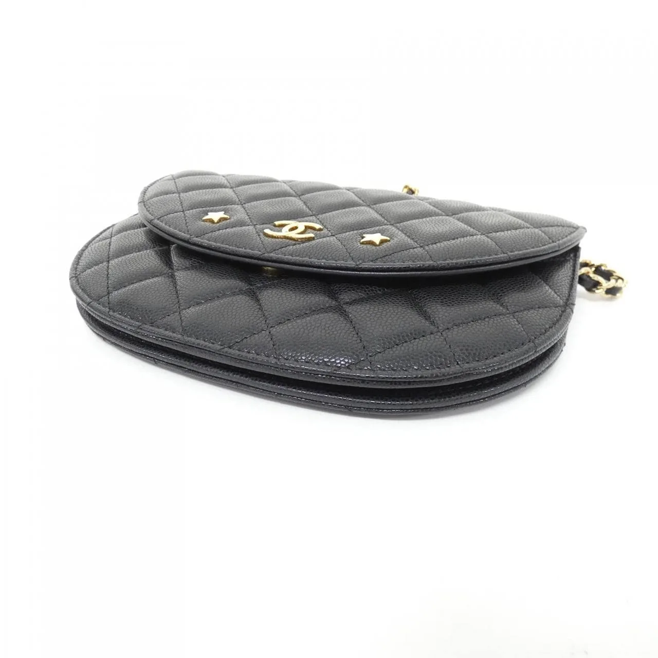 CHANEL Wallet Grained Calfskin Black Grained Calfskin Rank A - Thumbnail 3