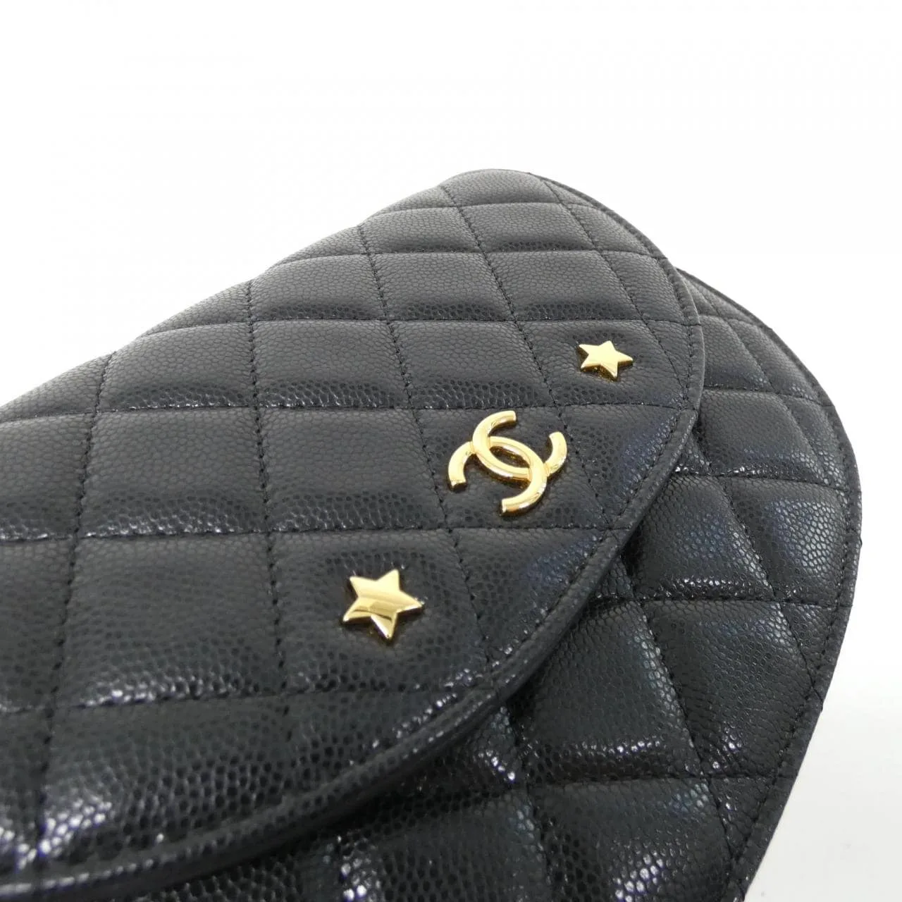 CHANEL Wallet Grained Calfskin Black Grained Calfskin Rank A - Thumbnail 4