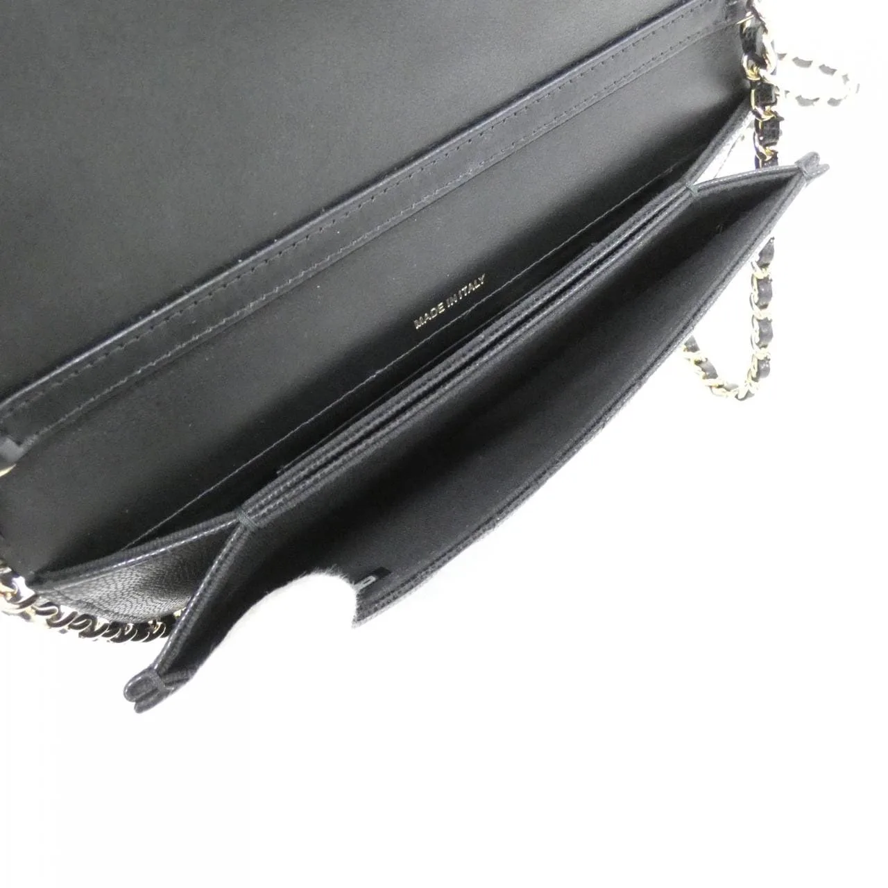 CHANEL Wallet Grained Calfskin Black Grained Calfskin Rank A - Thumbnail 7