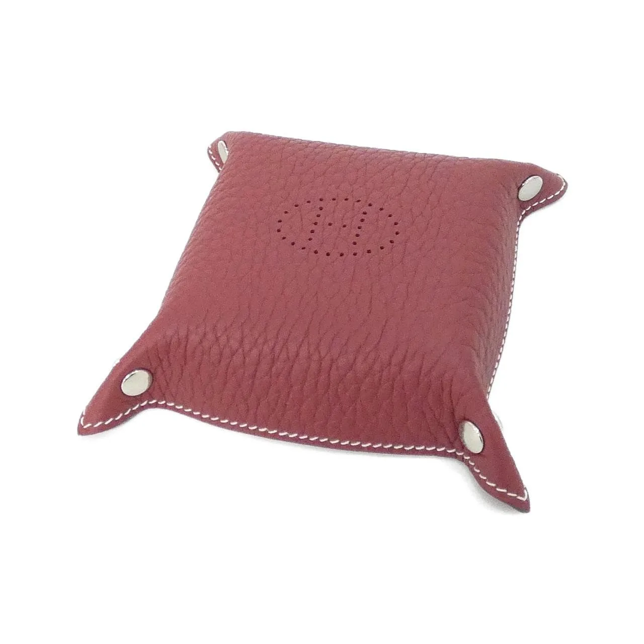 HERMES 311890M Wallet Clemence Rouge Clemence Leather Rank A - Thumbnail 2
