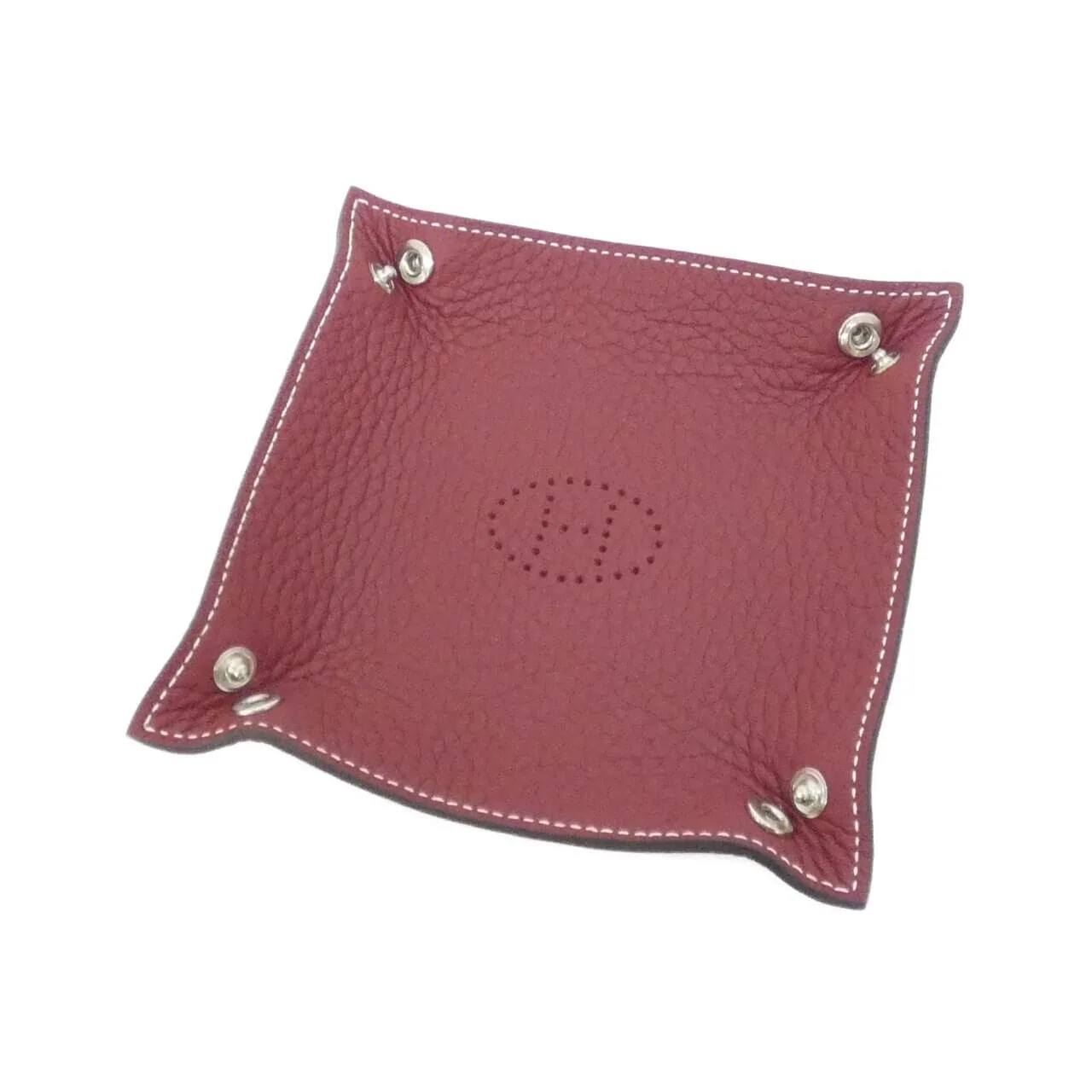 HERMES 311890M Wallet Clemence Rouge Clemence Leather Rank A - Thumbnail 3