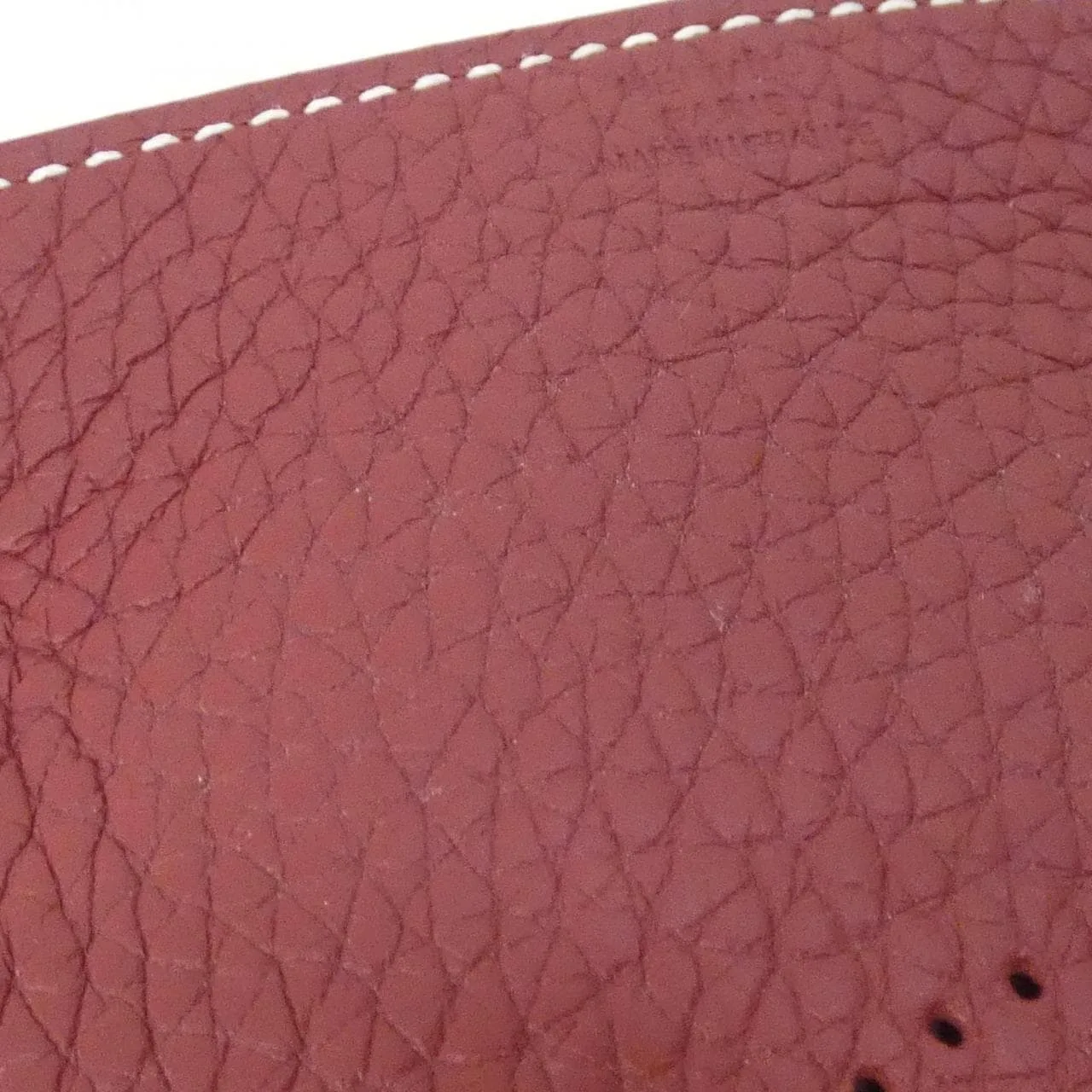 HERMES 311890M Wallet Clemence Rouge Clemence Leather Rank A - Thumbnail 5