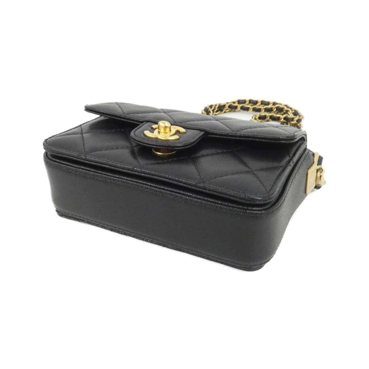 CHANEL AS5164 Handbag Grained Calfskin Black Grained Calfskin Rank A - Thumbnail 3