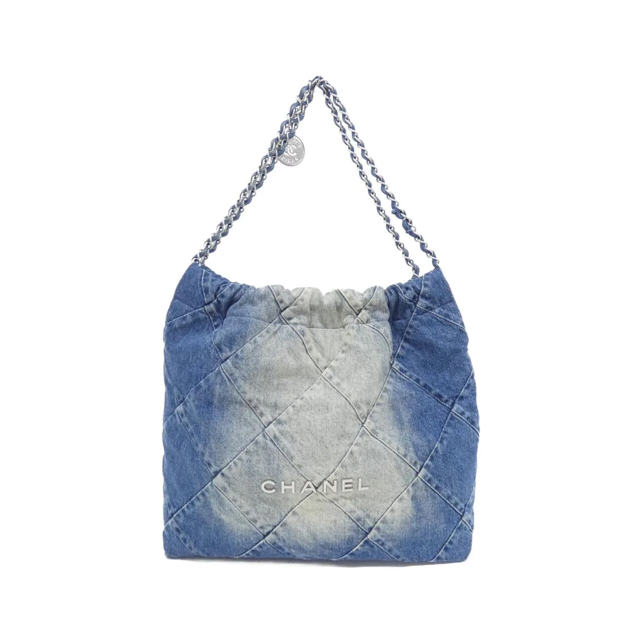 CHANEL Chanel 22 AS3261 肩背包 牛仔布 Blue