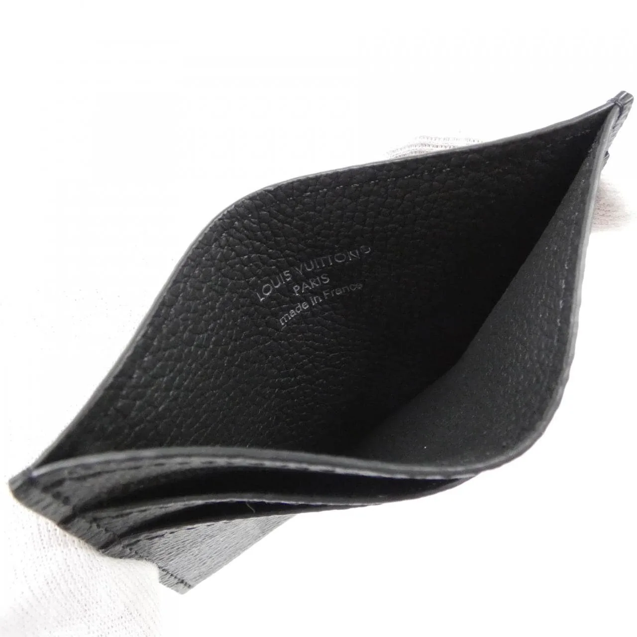LOUIS VUITTON M14929 卡片套 帆布 黑色 帆布 中古品A - 縮圖 3