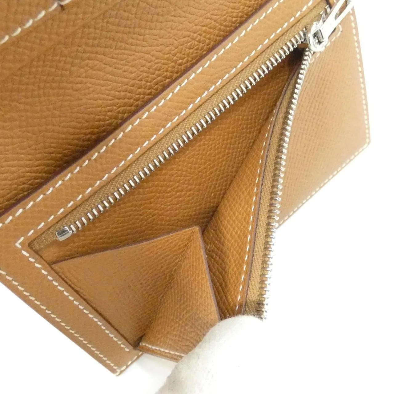 HERMES 085779CK Wallet Epsom Gold Epsom Leather Rank A - Thumbnail 7