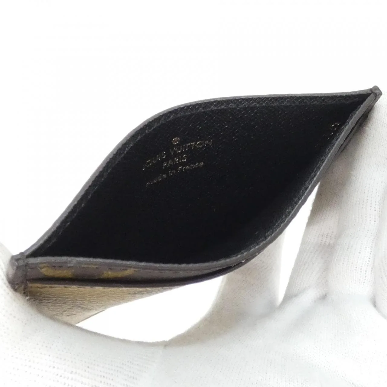 LOUIS VUITTON M69161 Card Case Monogram 黑色 Monogram 中古品A - 縮圖 8