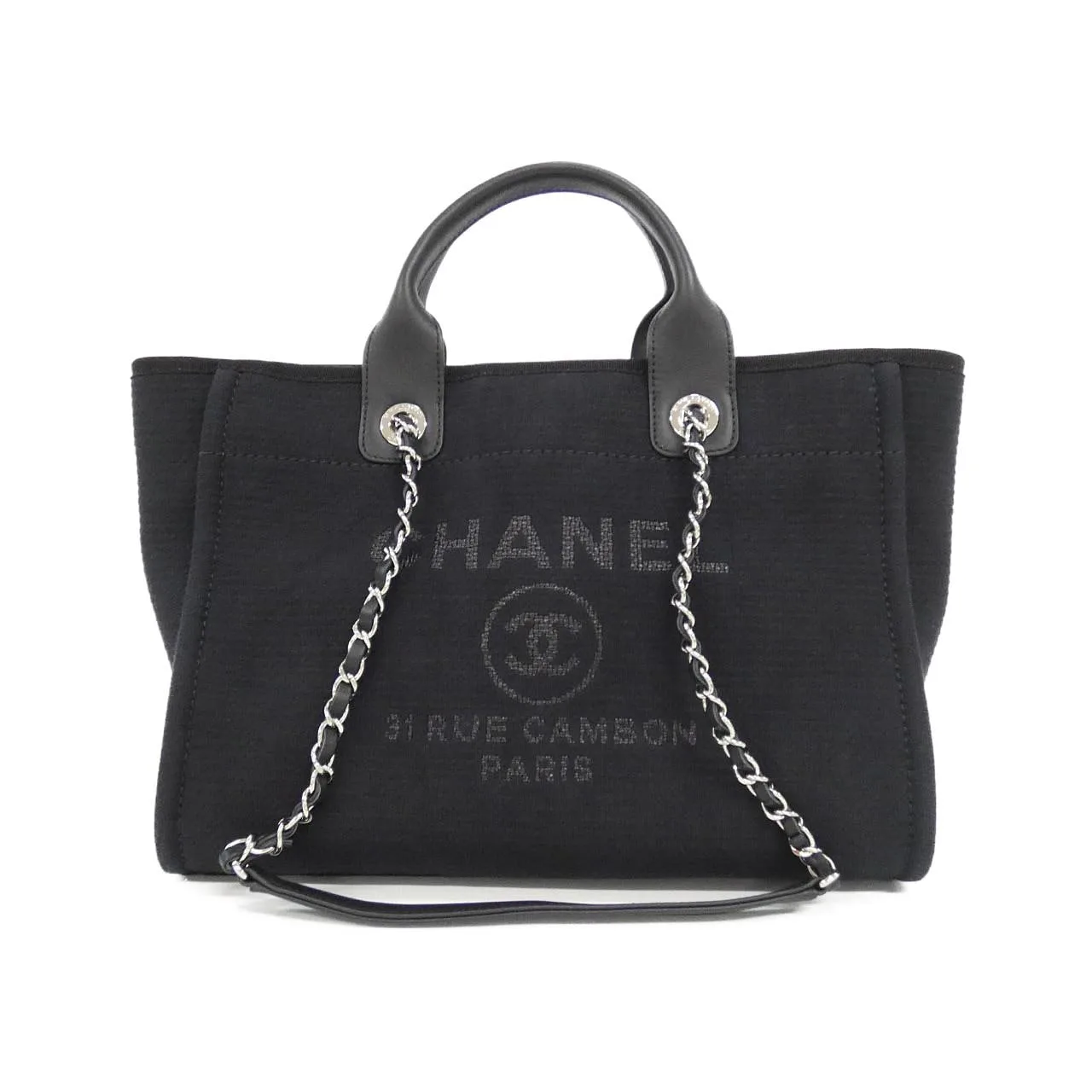 CHANEL Deauville AS3257 Handbag Black