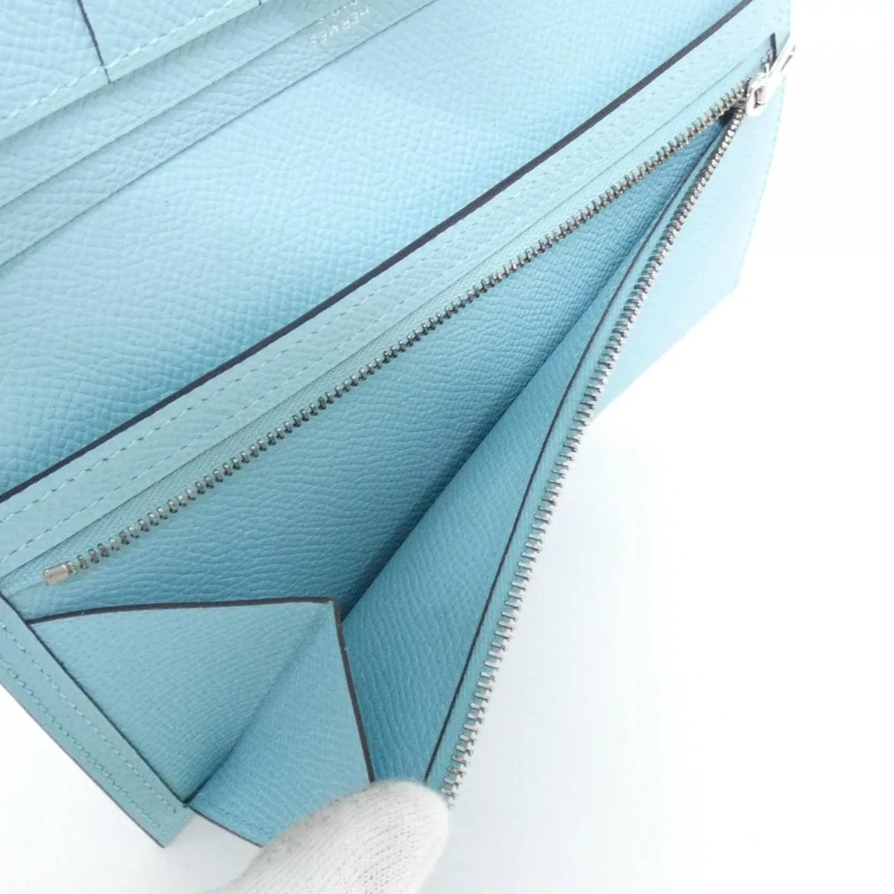 HERMES 039785CK Wallet Epsom Blue Epsom Leather Rank A - Thumbnail 6
