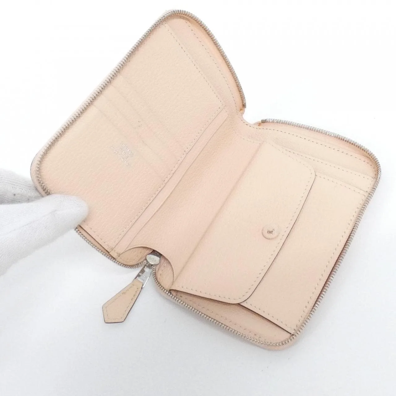 HERMES 068947CK Wallet Togo Black Togo Leather Rank B - Thumbnail 6