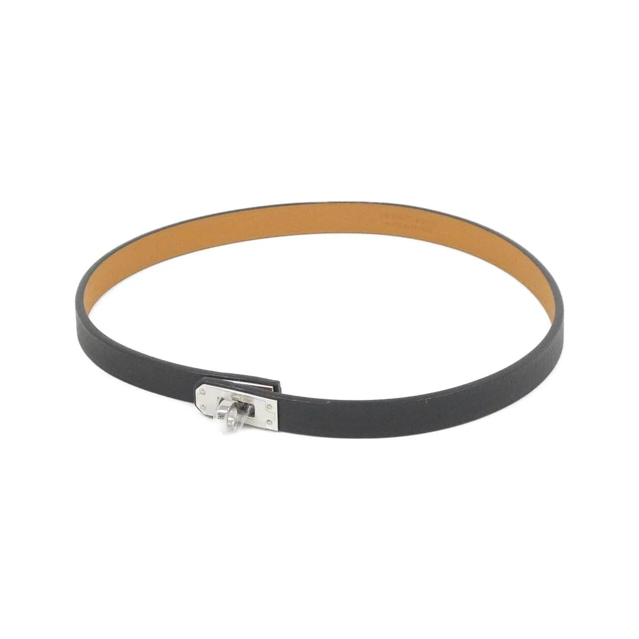 HERMES Kelly 500310FK Accessories Swift Black Swift Leather Rank A - Thumbnail 2
