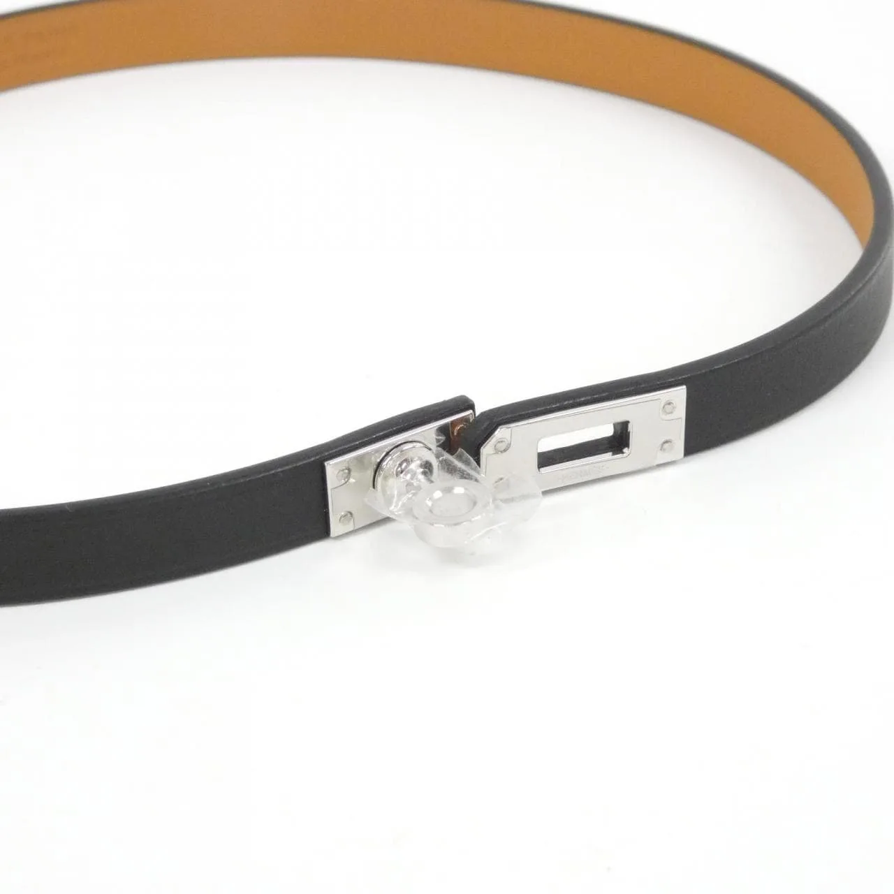 HERMES Kelly 500310FK Accessories Swift Black Swift Leather Rank A - Thumbnail 3