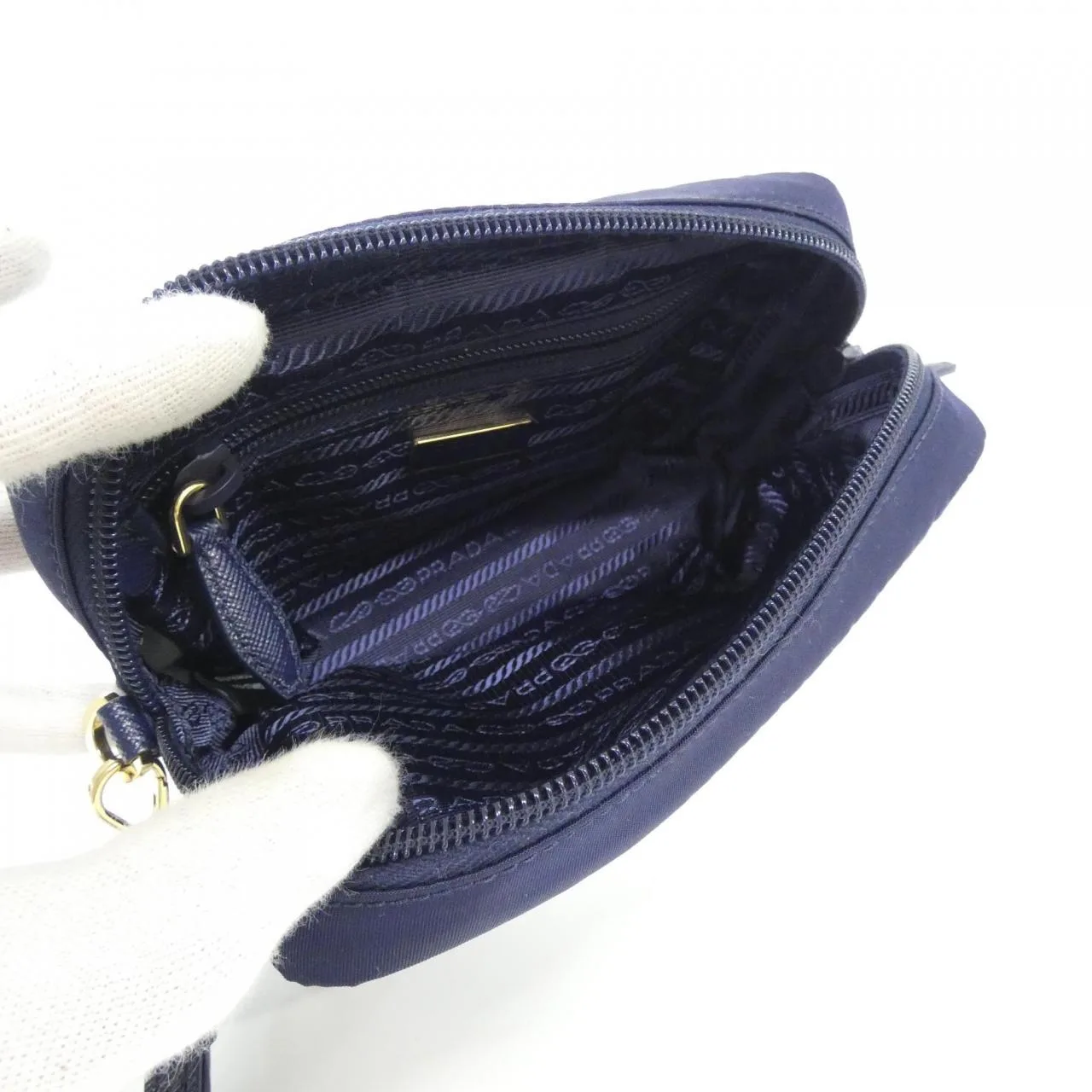PRADA 1NS021 小袋 黑色 中古品A - 縮圖 6