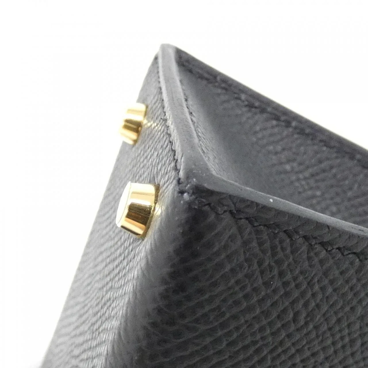 HERMES Kelly 071302CC Handbag Epsom Black Epsom Leather Rank A - Thumbnail 3