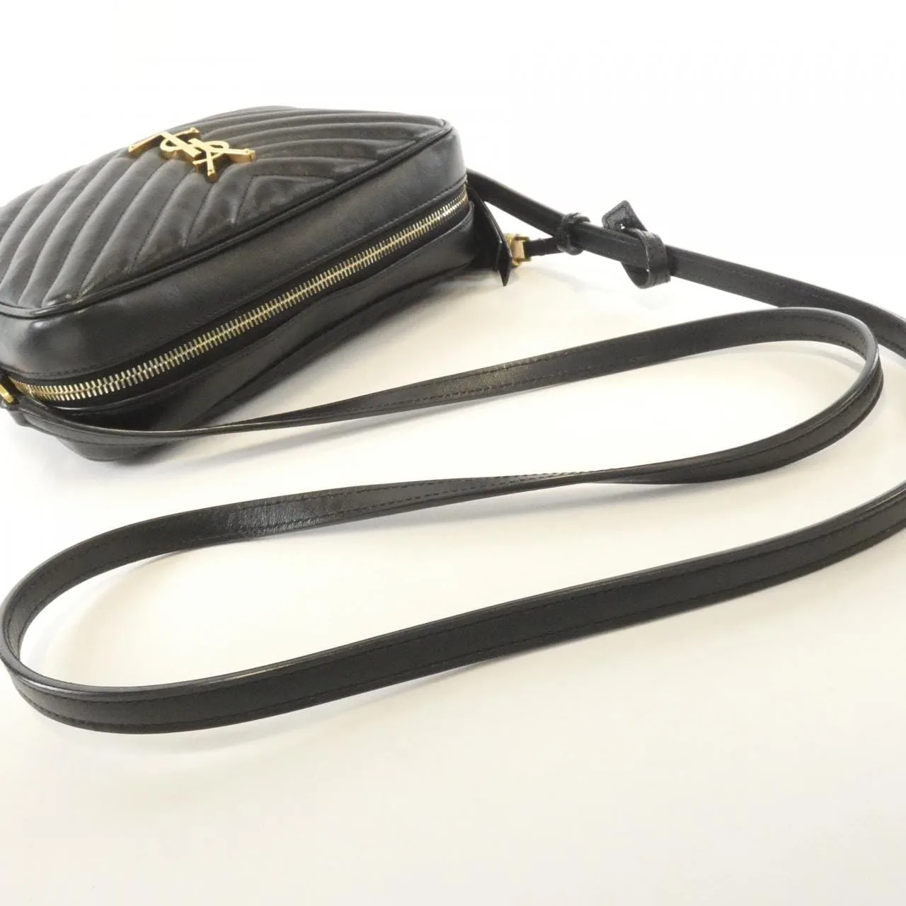 SAINT LAURENT 612544 DV707 Shoulder 黑色 中古品A - 縮圖 4
