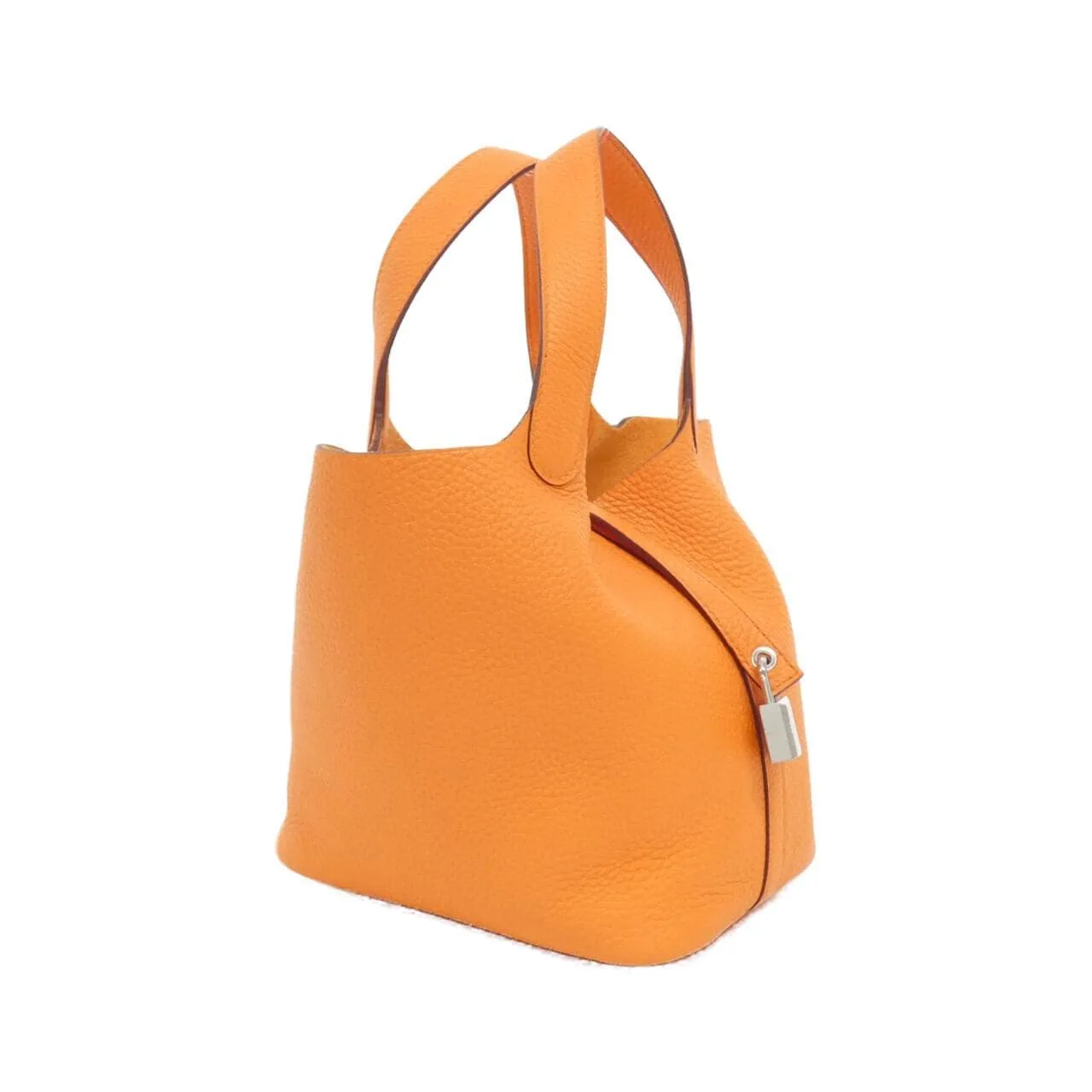 HERMES Picotin 056289CK Handbag Clemence Orange