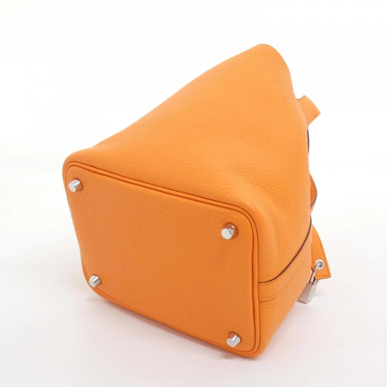 HERMES Picotin 056289CK Handbag Clemence 橙色 Clemence 皮 中古品A - 縮圖 2